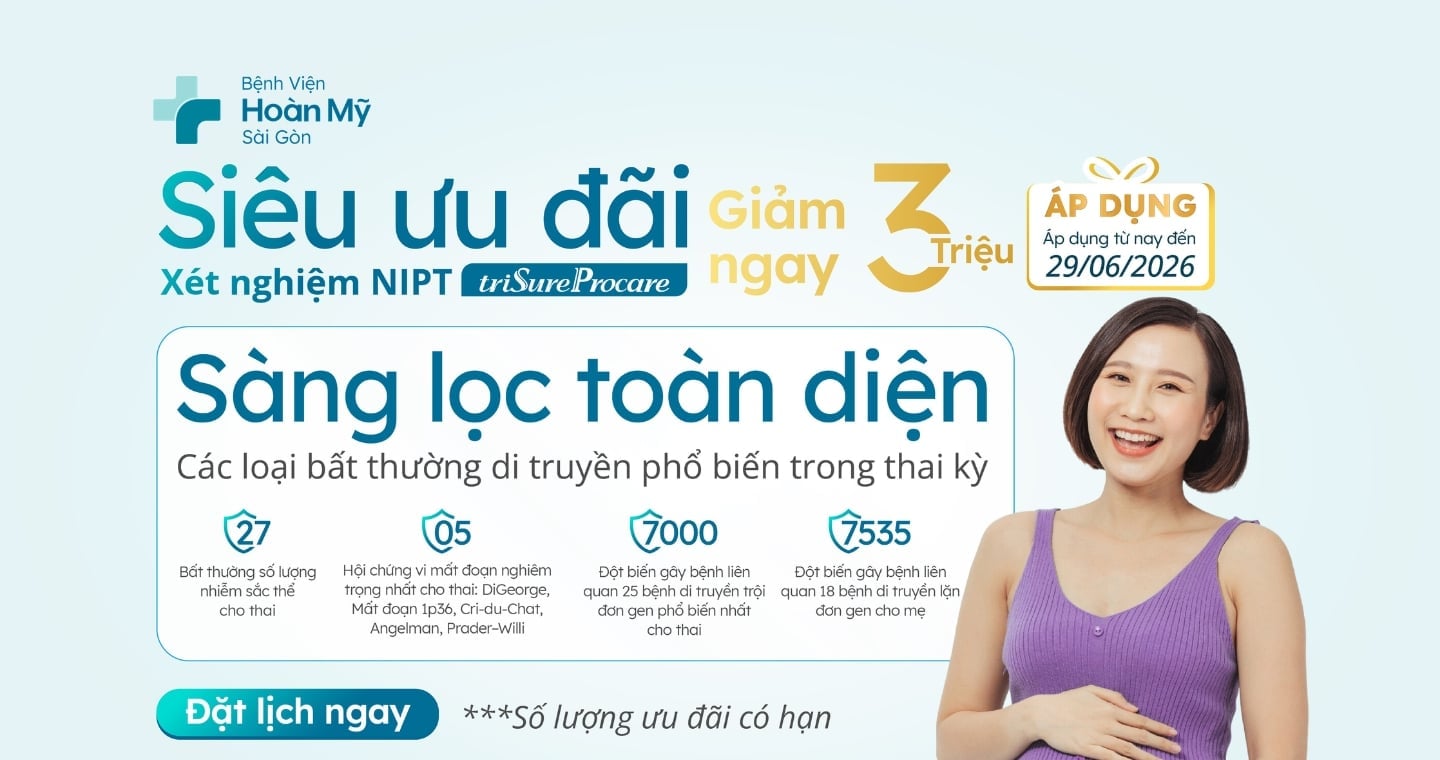 Sàng lọc toàn diện bất thường di truyền thai kỳ bằng xét nghiệm không xâm lấn NIPT (triSure Procare)